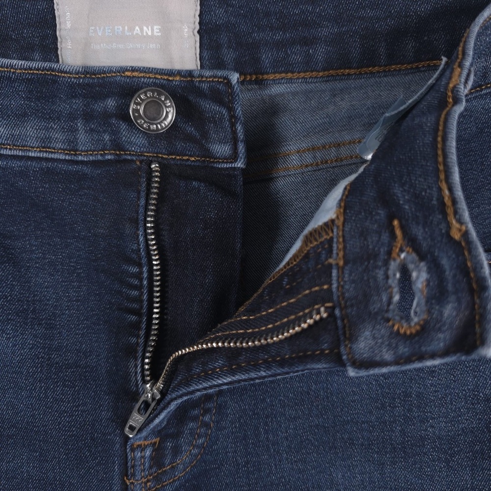 EVERLANE The Mid Rise Skinny Jeans Size 31 Ankle Stretch‎ Cotton - Picture 10 of 11